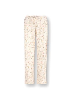 Pip Studio Dames Belin pyjamabroek met bloemenprint in de kleur Gebroken wit, maat: XL