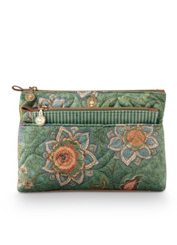 Pip Studio Caryn Mumbai Morning beautycase 2-delig Groen - Deal