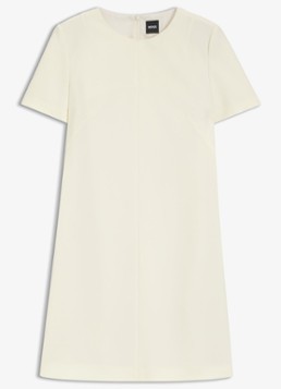 BOSS Dames Mini jurk met steekzakken in de kleur Creme