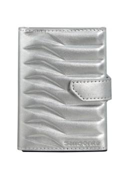 Samsonite Dames Proxis pasjeshouder van leer in de kleur Zilver