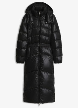BOSS Dames Puffer jas met ceintuur in de kleur Zwart
