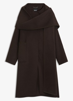 BOSS Dames Jas met sjaal in de kleur Medium Brown-210 / Bruin