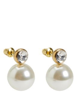 Camps & Camps Dames Oorstekers met parel verguld in de kleur Parelmoer, maat: 1sz