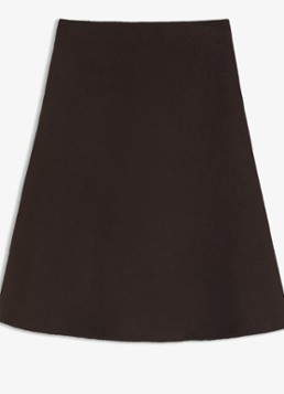 BOSS Dames Midi rok in de kleur Donkerbruin