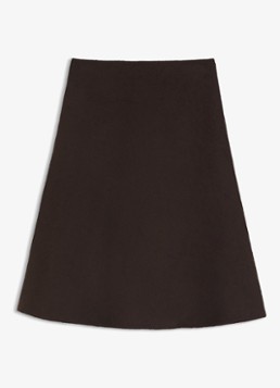 BOSS Dames Midi rok in de kleur Donkerbruin