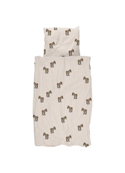 Snurk Donkey dekbedovertrekset van katoen 160 TC - inclusief kussenslopen Beige - Deal