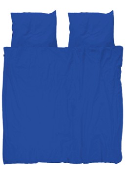 Snurk Royal Blue dekbedovertrek van katoen - inclusief kussensloop Blauw - Deal