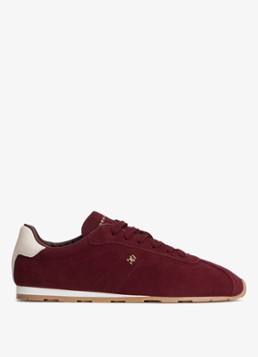Tommy Hilfiger Dames Sneaker van suède in de kleur Oxblood-XUT / Rood