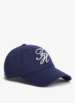 Tommy Hilfiger Heren Pet met logoborduring in de kleur Donkerblauw