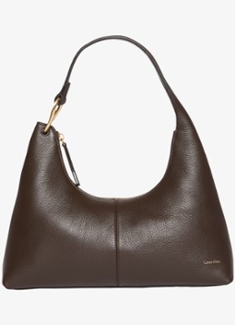 Calvin Klein Dames Schoudertas van leer in de kleur Delicioso-Bal / Bruin
