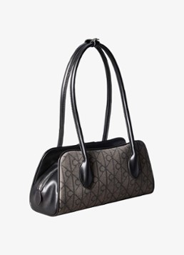 Calvin Klein Dames Schoudertas met logoprint in de kleur Zwart