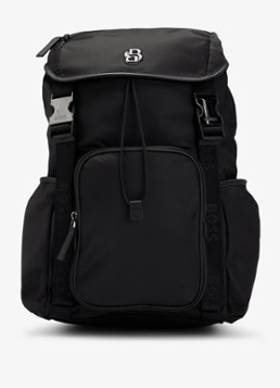 BOSS Rugtas van twill met Double B-monogram Zwart - Deal