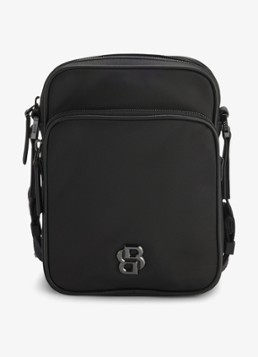 BOSS Heren B-Icon crossbodytas met logo in de kleur Zwart