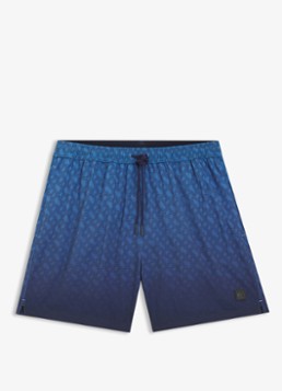 BOSS Heren Vale zwemshorts met logoprint in de kleur Donkerblauw
