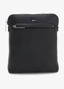 BOSS Heren Crossbodytas met logo en verstelbare schouderriem in de kleur Zwart