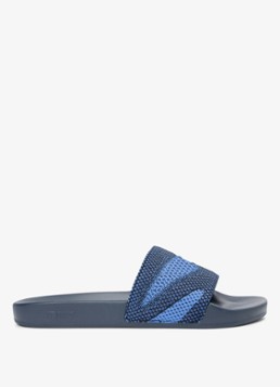 Tommy Hilfiger Heren Slipper met logo in de kleur Donkerblauw
