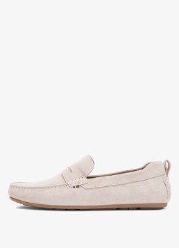 Tommy Hilfiger Heren Mocassin van suède in de kleur Lichtroze