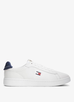 Tommy Hilfiger Heren Sneaker van leer in de kleur Wit