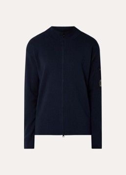 C.P. Company Heren Fijngebreid vest met opstaande kraag in de kleur Donkerblauw, maat: XL