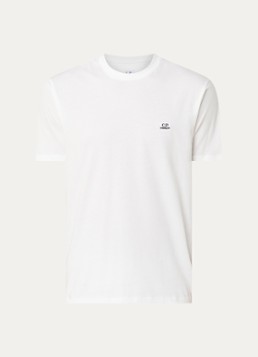 C.P. Company Heren T-shirt met logo in de kleur Gebroken wit, maat: S