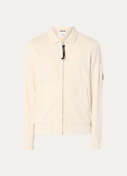 C.P. Company Heren Sweatvest met kraag in de kleur Creme, maat: XL