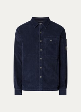 C.P. Company Heren Overshirt van corduroy in de kleur Donkerblauw, maat: S