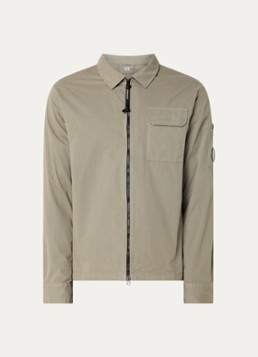 C.P. Company Heren Gabardine jack met borstzak in de kleur Taupe, maat: M