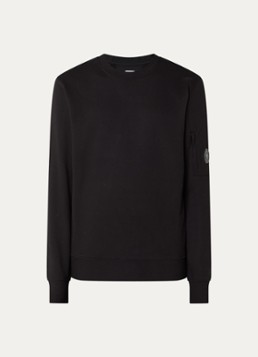C.P. Company Heren Sweater met logo in de kleur Zwart, maat: XL