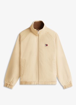 Tommy Hilfiger Heren Bomberjack met logoborduring en steekzakken in de kleur Lichtbruin