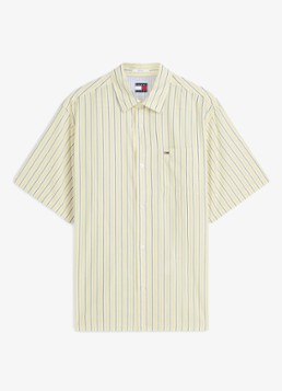 Tommy Hilfiger Heren Regular fit overhemd met streepprint in de kleur Lichtgeel