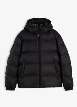 Tommy Hilfiger Heren Puffer jas met donsvulling in de kleur Zwart