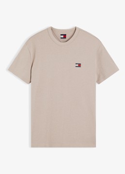 Tommy Hilfiger Heren T-shirt met logo in de kleur Calico-AEF / Beige