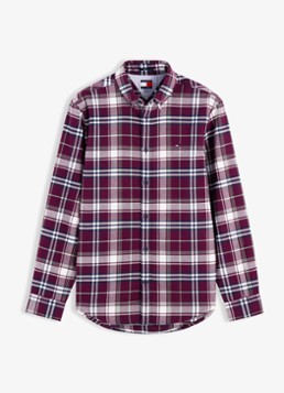 Tommy Hilfiger Heren Regular fit overhemd met ruitdessin in de kleur Rood