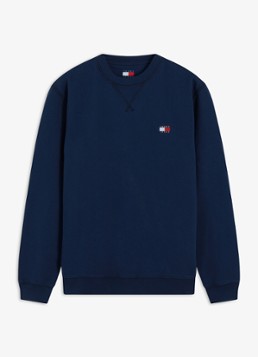 Tommy Hilfiger Heren Sweater met logoborduring in de kleur Donkerblauw