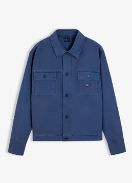 Tommy Hilfiger Heren Overshirt van denim in de kleur Donkerblauw