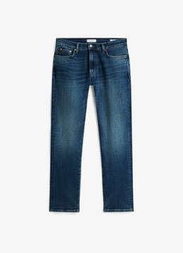 Tommy Hilfiger Heren Denton slim-straight fit jeans met medium wassing in de kleur Indigo