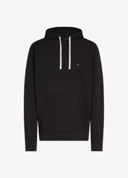 Tommy Hilfiger Heren Essential hoodie met logoborduring in de kleur Zwart
