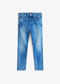 Tommy Hilfiger Heren Scanton slim fit jeans met medium wassing in de kleur Indigo