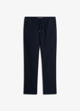 Tommy Hilfiger Heren Straight leg chino met trekkoord in de kleur Donkerblauw
