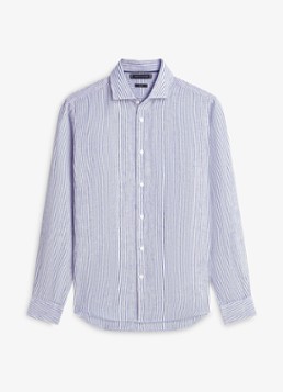 Tommy Hilfiger Heren Regular fit overhemd met streepprint in de kleur Lichtblauw