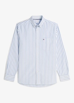 Tommy Hilfiger Heren Regular fit overhemd met streepprint in de kleur Lichtblauw