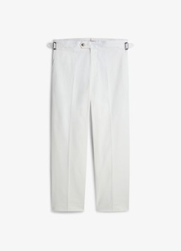 Tommy Hilfiger Heren Straight fit pantalon met steekzakken in de kleur Ivoor