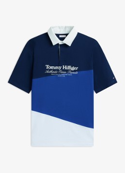 Tommy Hilfiger Heren Regular fit polo met colour blocking in de kleur Multicolor