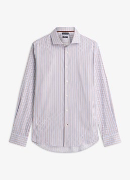 Tommy Hilfiger Heren Slim fit overhemd met streepprint in de kleur Lichtblauw