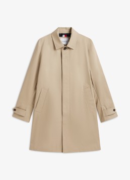 Tommy Hilfiger Heren Trenchcoat met steekzakken in de kleur Khaki