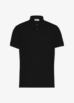 Calvin Klein Heren Polo van piqué katoen met logoborduring in de kleur Zwart