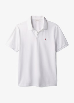 Calvin Klein Heren Polo van piqué katoen met logoborduring in de kleur Wit