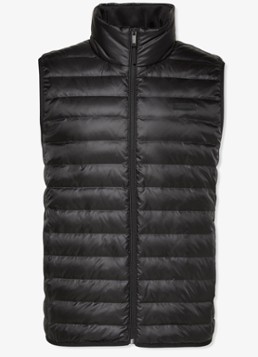 Calvin Klein Heren Gewatteerde bodywarmer met opstaande kraag in de kleur Zwart