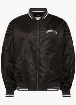 Calvin Klein Heren Baseball jack met logo in de kleur Zwart