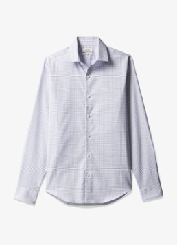 Calvin Klein Heren Slim fit overhemd met ruit dessin in de kleur Lichtblauw